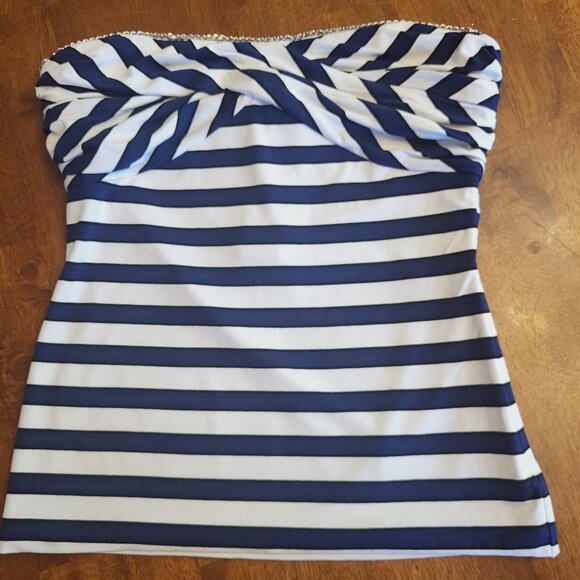 White House Black Market Tops - White House Black Market ~ Sz S ~ Chain Lined ~ Tube Top ~ NWT